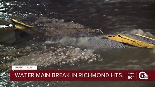 Water main break causes delays in Richmond Heights