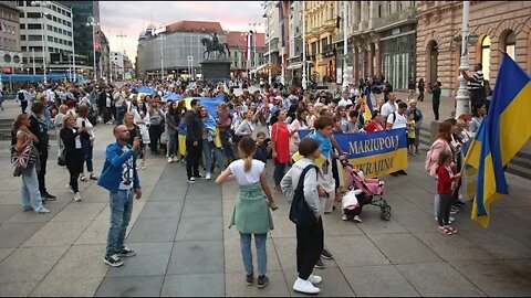 U centru Zagreba održan je skup podrške Ukrajini