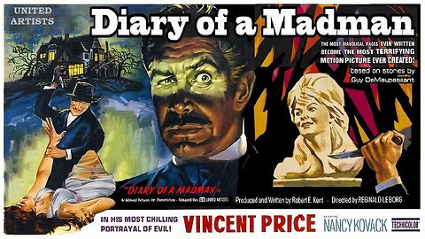 Vincent Price DIARY OF A MADMAN 1963 Evil Demonic Spirit Possesses Judge FULL MOVIE HD & W/S