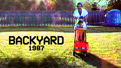 Playing the Backyard with Dad - 1987