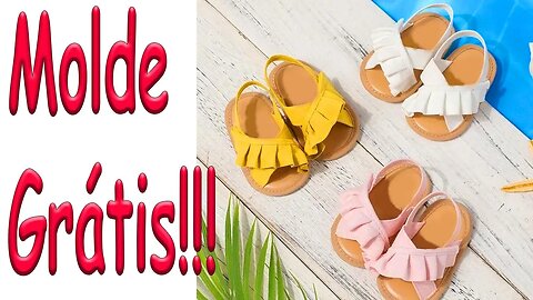 Como Fazer sandalha bebê Modelo Slide Molde Grátis!!!