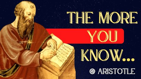 The philosopher ARISTOTLE in phrases of wisdom and knowledge