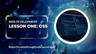 Web Development tutorial: Lesson One CSS