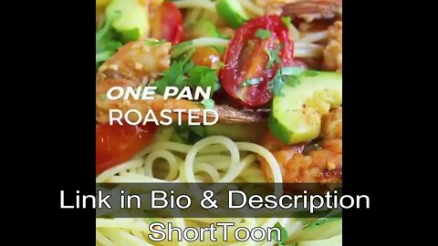 One Pan Roasted Garlic Spicy Shrimp With Vegetables | ShortToon | #shorts