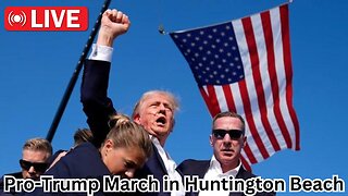 Pro-Trump March In Huntington Beach