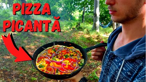 🍕Pizza picantă gătită de la 0 în pădure! | Gătim În Natură #11