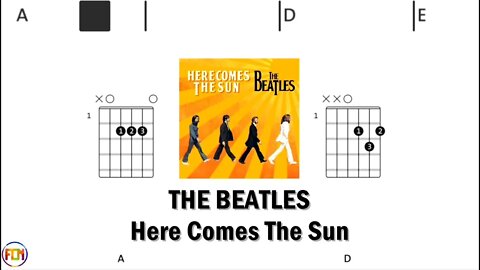 THE BEATLES Here Comes The Sun - (Chords & Lyrics like a Karaoke) HD