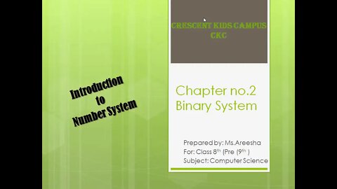 Class 8th | Computer | Lecture 1 | Chapter 2 | Introduction to Number System