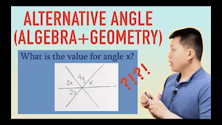 Alternative Angle (Algebra + Geometry)- Practice Problem | CAVEMAN CHANG