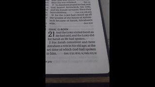 Read with me - the Bible Genesis Chapters 21 and 22; Abraham and Isaac