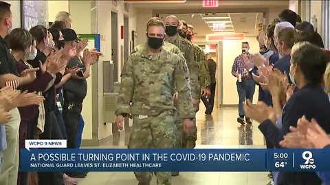National Guard leave St. Elizabeth Healthcare in Edgewood