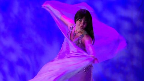 Tanna Valentine - belly dance veil improvisation 1