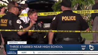 Three stabbed near Oceanside High School