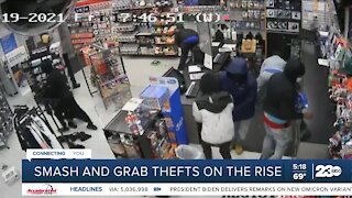 Smash and grab thefts on the rise