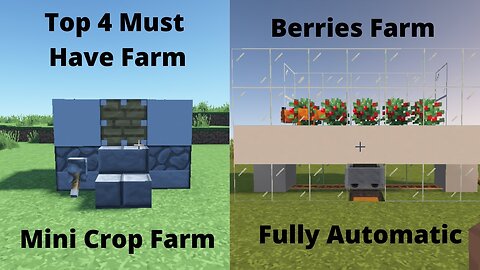 Must Have Starter Farm In Minecraft || How To Build Starter Farm In Minecraft