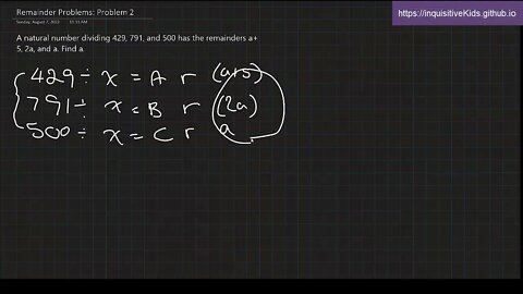 6th Grade Remainder Problems: Problem 2