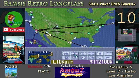 Aerobiz Supersonic | SNES | Level 3 | Scenario 3 | Los Angeles - Episode #10 | Longplay