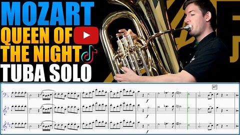 Mozart "Queen of the Night Aria" (The Magic Flute). Tuba Solo - Brian Kelley. Play Along!