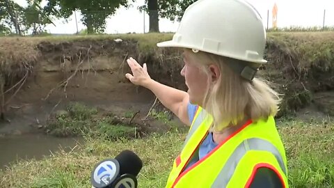Candice Miller talks about the erosion near I-94