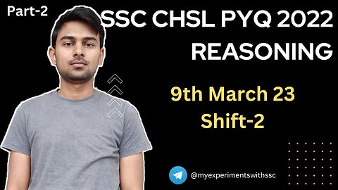 SSC CHSL Reasoning PYQs ( 9-3-23 Shift-2 ) Solutions with Concepts | MEWS #ssc #chsl2023 #sscpyq