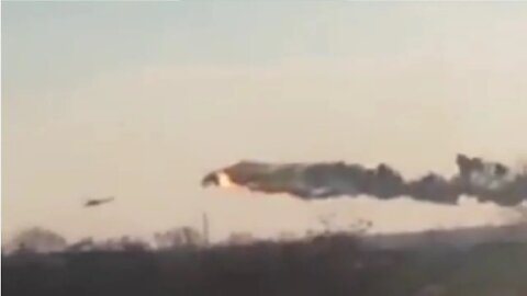🔴 Russian War In Ukraine - Russian MI-24 Hind Helicopter Shot Down By Ukrainian Anti-Air Missile