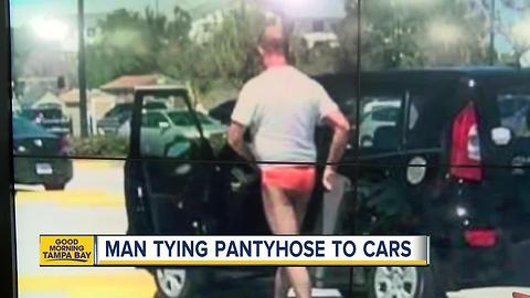 Wanted: Cross-dressing man tying pantyhose to vehicles in a Home Depot parking lot in Florida