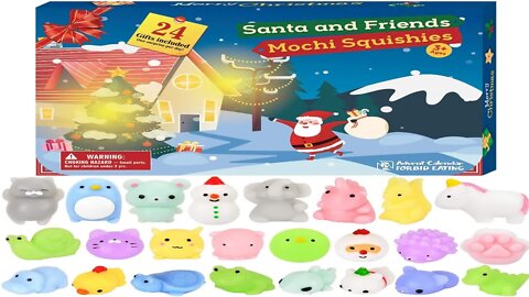 BATTOP Advent Calendar 2019 Christmas Countdown Calendar Cute Mochi Animals Squishy Toys