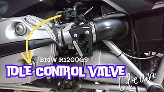 BMW R1200GS Idle control valce clean , Leerlaufregelventil sauber , stationairregelklep schoon