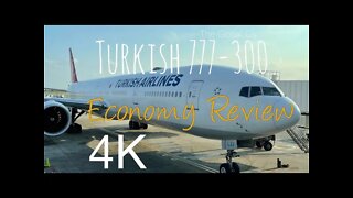 Turkish Airlines TK6 Outstanding Service Boeing 777-300ER Economy Review Chicago to Istanbul (4K)