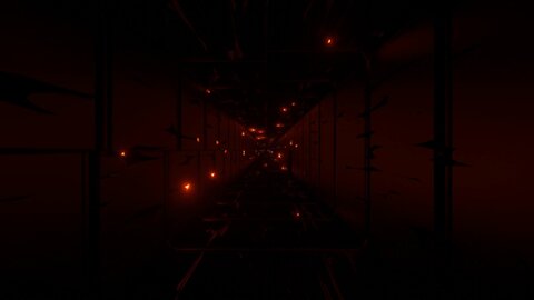 FREE background video vj loop | glowing orange neon lost place tunnel visual