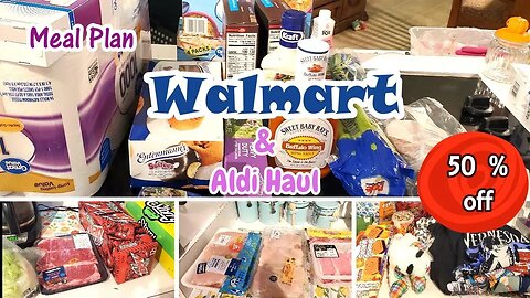 Walmart Haul / Aldi Haul | On Sale | Family of 5 | Weekly Meal Plan | Grocery Haul