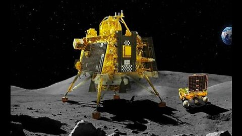 Footage of the moon captured by the Chandrayaan-3 space lander