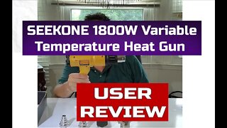 Awesome SEEKONE Heat Gun -1800W - 122F 1112F -Variable Temp