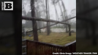TERRIFYING: Child SCREAMS as Tree SNAPS, FALLS on House from Hurricane