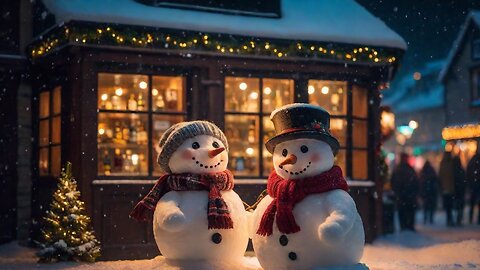 Classic Christmas Music 🎄 Relaxing Christmas Songs ❄️ Snow Falling at Cozy Coffee Shop 🎅🏻