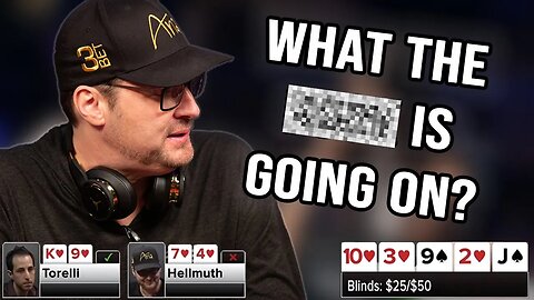 Phil Hellmuth FED UP with LOSING to Better Flushes | Hand of the Day presented by BetRivers