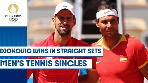 Novak Djokovic defeats Rafael Nadal in men's tennis singles | Paris 2024 Highlights