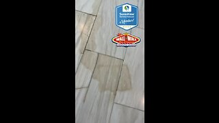 Magic stain removal on travertine