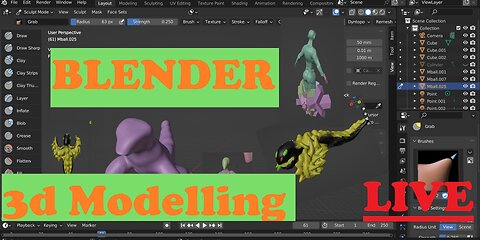 Blender 3d Model & Chill STREAM ***LIVE***