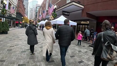 This Is Downtown Boston Saturday Afternoon Early December 2023 DTX 🚉🚆🚄🌎⚡🌳🎵Holiday Good Vibes