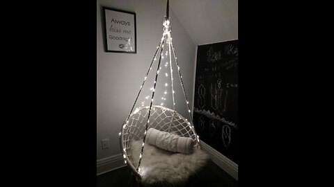 Sonyabecca LED Hanging Chair Light Up Macrame Hammock Chair with 39FT LED Light for Indoor/Outd...