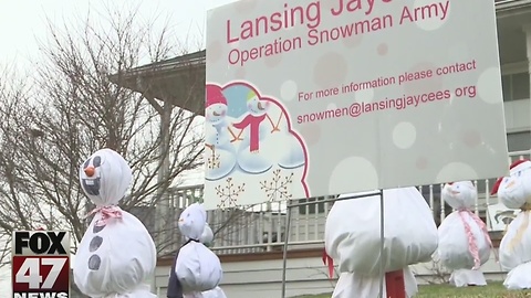 Lansing Jaycee's raise money with Operation Snowman Army