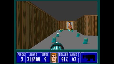 Wolfenstein 3D, DOS, 1992 - 100% Complete, Episode 3 Floor 5