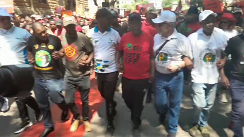 Watch: Malema Leads National Shutdown March In Pretoria