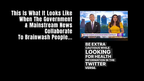 This Is What It Looks Like When The Government & Mainstream News Collaborate To Brainwash People
