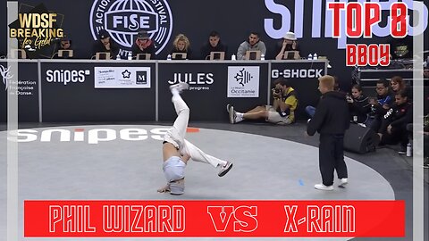 BBOY PHIL WIZARD VS BBOY X RAIN | TOP 8 | 1 VS 1 | WDSF MONTPELLIER FRANCE 2023