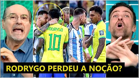 PEGOU FOGO! "POR%@! O Rodrygo foi CHAMAR O MESSI de CAG@O??? É UM ABSURDO! Ele foi PETULANTE e..."