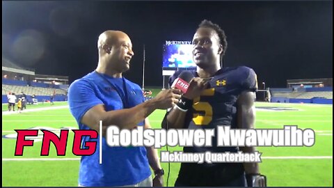 Mckinney QB Godspower Nwawuihe after 23-21 Win Over Longview
