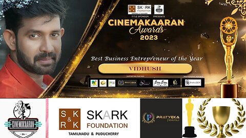 Best Business Entrepreneur of the year 2023 | Vidhush | SKARK | Cinemakaaran Awards | Malik |