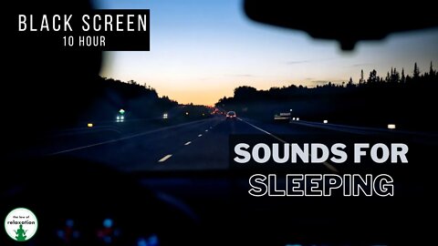 White Noise Car Ride Sleep Sounds | 10 hour Black Screen